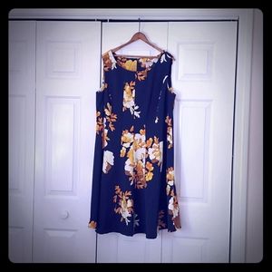 Blue floral dress